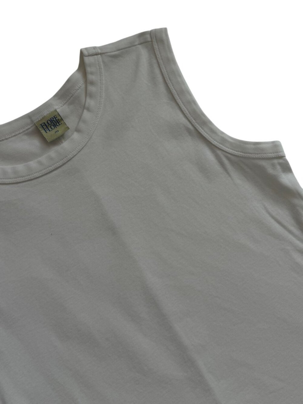 FLORE FLORE | "ESME" 100% COTTON TANK IN WHITE - Picture 3 of 5